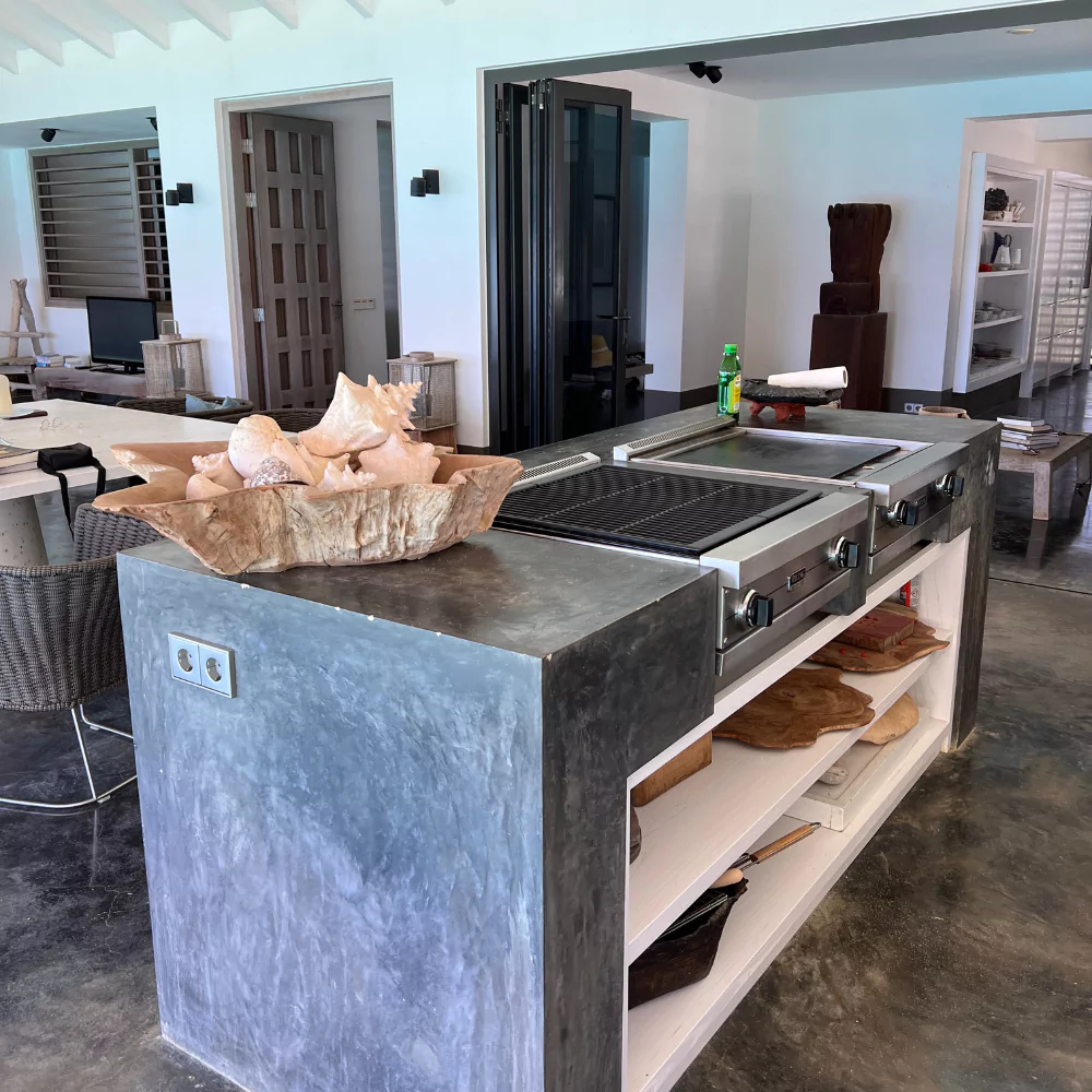 Grillplaat van. buitenkeuken Mi Casa Bonaire